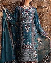 Maryams Teal Lawn Suit- Pakistani Designer Lawn Suits