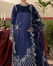 Maryams Blue Silk Suit- Pakistani Chiffon Dress