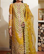 Satin Sheen Gold Organza Suit