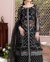 Maryams Black Organza Suit- Pakistani Chiffon Dress