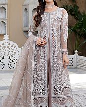 Maryams Dusty Grey Organza Suit- Pakistani Chiffon Dress