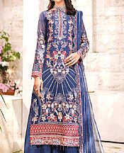 Maryams Cornflower Blue Chiffon Suit- Pakistani Chiffon Dress
