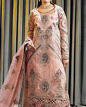 Maryams Pink Organza Suit- Pakistani Designer Chiffon Suit