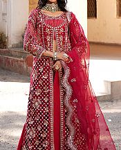 Maryams Crimson Organza Suit- Pakistani Chiffon Dress