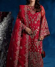 Maryams Red Organza Suit- Pakistani Chiffon Dress