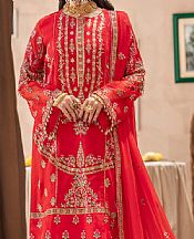 Red Chiffon Suit- Pakistani Chiffon Dress