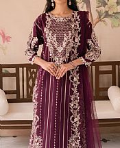 Maryum N Maria Plum Lawn Suit- Pakistani Designer Lawn Suits
