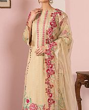 Maryum N Maria Ivory Lawn Suit- Pakistani Designer Lawn Suits