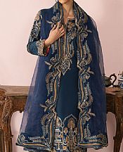 Maryum N Maria Navy Lawn Suit- Pakistani Lawn Dress