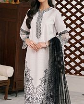 Maryum N Maria White Lawn Suit- Pakistani Designer Lawn Suits