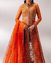 Maryum N Maria Orange Organza Suit- Pakistani Designer Chiffon Suit