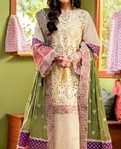 Maryum N Maria Ivory Lawn Suit- Pakistani Designer Lawn Suits