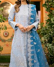 Maryum N Maria Baby Blue Lawn Suit- Pakistani Lawn Dress