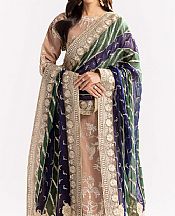 Maryum N Maria Beige Lawn Suit- Pakistani Lawn Dress