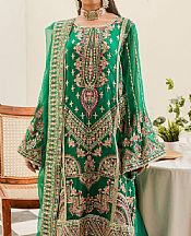 Maryum N Maria Emerald Green Chiffon Suit- Pakistani Designer Chiffon Suit
