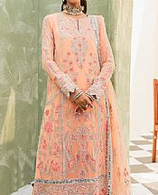 Maryum N Maria Peach Chiffon Suit- Pakistani Chiffon Dress