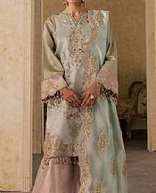 Maryum N Maria Pistachio Green Tissue Suit- Pakistani Designer Chiffon Suit
