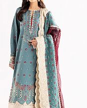 Maryum N Maria Teal Lawn Suit- Pakistani Designer Lawn Suits
