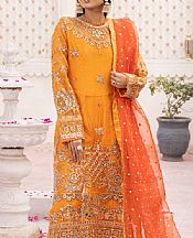Maryum N Maria Valentine Orange Chiffon Suit.- Pakistani Designer Chiffon Suit