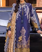 Maryum N Maria Navy Blue Lawn Suit- Pakistani Lawn Dress