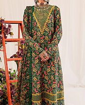 Maryum N Maria Forest Green Lawn Suit- Pakistani Designer Lawn Suits