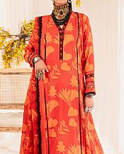 Maryum N Maria Orange Lawn Suit- Pakistani Lawn Dress