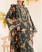 Maryum N Maria Charcoal Lawn Suit- Pakistani Designer Lawn Suits