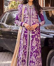 Maryum N Maria Purple Lawn Suit- Pakistani Lawn Dress