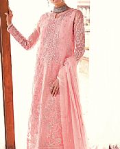 Maryum N Maria Pink Organza Suit- Pakistani Designer Chiffon Suit