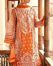 Maryum N Maria Safety Orange Organza Suit- Pakistani Designer Chiffon Suit