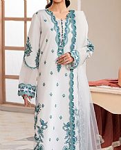 Maryum N Maria White Lawn Suit- Pakistani Designer Lawn Suits