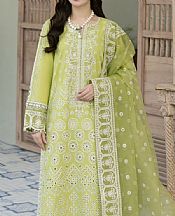 Maryum N Maria Parrot Green Lawn Suit- Pakistani Designer Lawn Suits