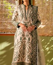 Maryum N Maria Ivory/Green Lawn Suit- Pakistani Designer Lawn Suits