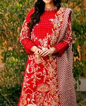 Maryum N Maria Red Lawn Suit- Pakistani Designer Lawn Suits