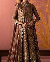 Maryum N Maria Light Mahogany Tissue Suit- Pakistani Designer Chiffon Suit