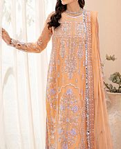 Maryum N Maria Peach Chiffon Suit- Pakistani Designer Chiffon Suit