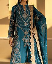 Maryum N Maria Denim Blue Lawn Suit- Pakistani Lawn Dress