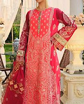 Carmine Red Lawn Suit- Pakistani Lawn Dress