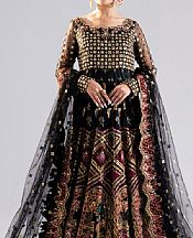 Maryum N Maria Black Net Suit- Pakistani Designer Chiffon Suit