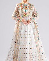 Maryum N Maria White Organza Suit- Pakistani Designer Chiffon Suit