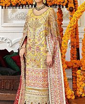 Yellow Net Suit- Pakistani Designer Chiffon Suit