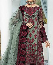 Viridian Green Organza Suit- Pakistani Chiffon Dress