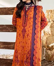 Maryum N Maria Safety Orange Leather Suit- Pakistani Winter Clothing
