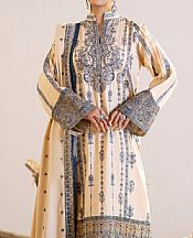 Maryum N Maria Off White Leather Suit- Pakistani Winter Dress