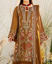Maryum N Maria Bronze Leather Suit- Pakistani Winter Dress