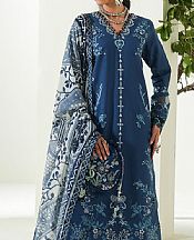 Maryum N Maria Dusk Blue Lawn Suit- Pakistani Lawn Dress