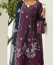 Maryum N Maria Dull Purple Lawn Suit- Pakistani Designer Lawn Suits