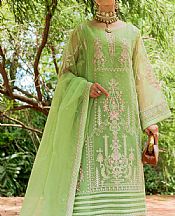 Maryum N Maria Pastel Green Organza Suit- Pakistani Designer Chiffon Suit