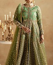 Maryum N Maria Light Green Organza Suit- Pakistani Designer Chiffon Suit