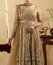 Maryum N Maria Fawn/Olive Net Suit- Pakistani Chiffon Dress